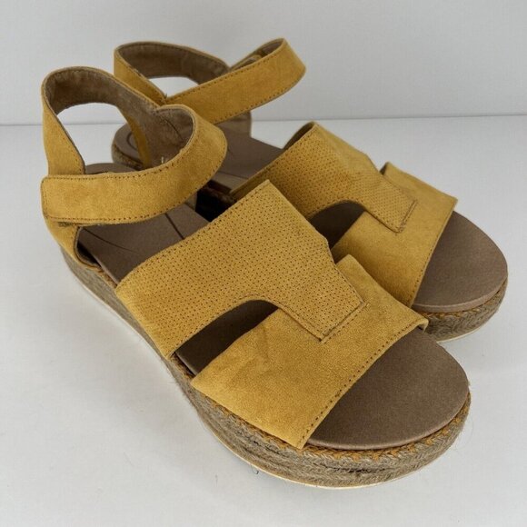 Dr. Scholl’s Canary Catch 22 Yellow Womens Size 10M Espadrille Platform Sandals - Picture 2 of 9